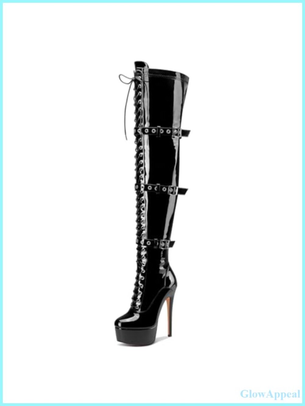 Women's Over The Knee Thigh High Boots Stiletto Platform Lace-Up Party Dance
